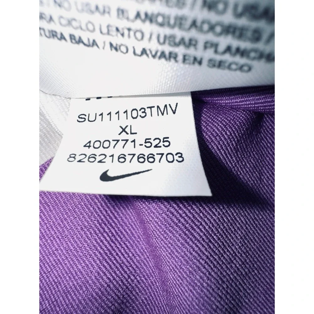 Nike Golf Dri-fit purple white stripe short sleeve‎ polo XL 400771-525